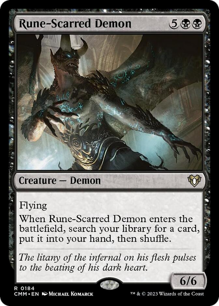 Rune-Scarred Demon [Commander Masters] | Mindsight Gaming