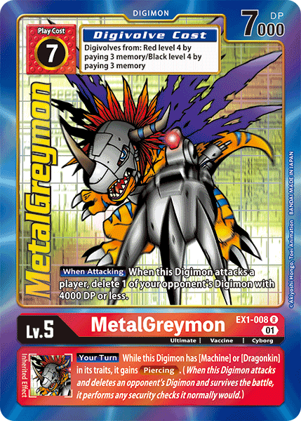 MetalGreymon [EX1-008] (Alternate Art) [Classic Collection] | Mindsight Gaming