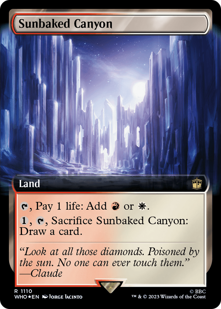 Sunbaked Canyon (Extended Art) (Surge Foil) [Doctor Who] | Mindsight Gaming