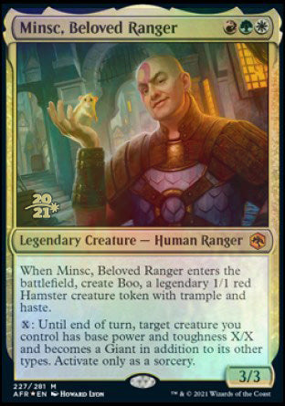 Minsc, Beloved Ranger [Dungeons & Dragons: Adventures in the Forgotten Realms Prerelease Promos] | Mindsight Gaming