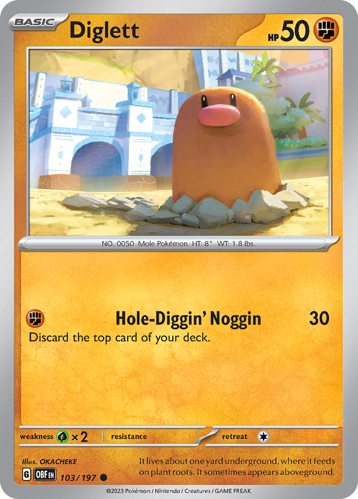 Diglett (103/197) [Scarlet & Violet: Obsidian Flames] | Mindsight Gaming