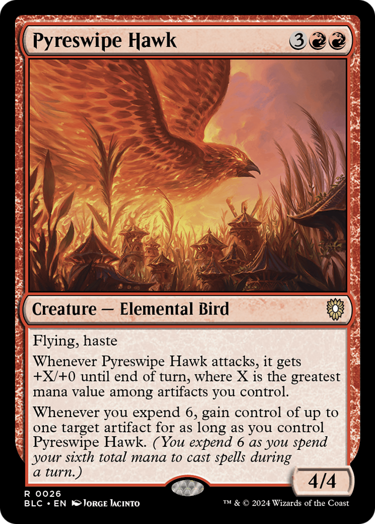 Pyreswipe Hawk [Bloomburrow Commander] | Mindsight Gaming