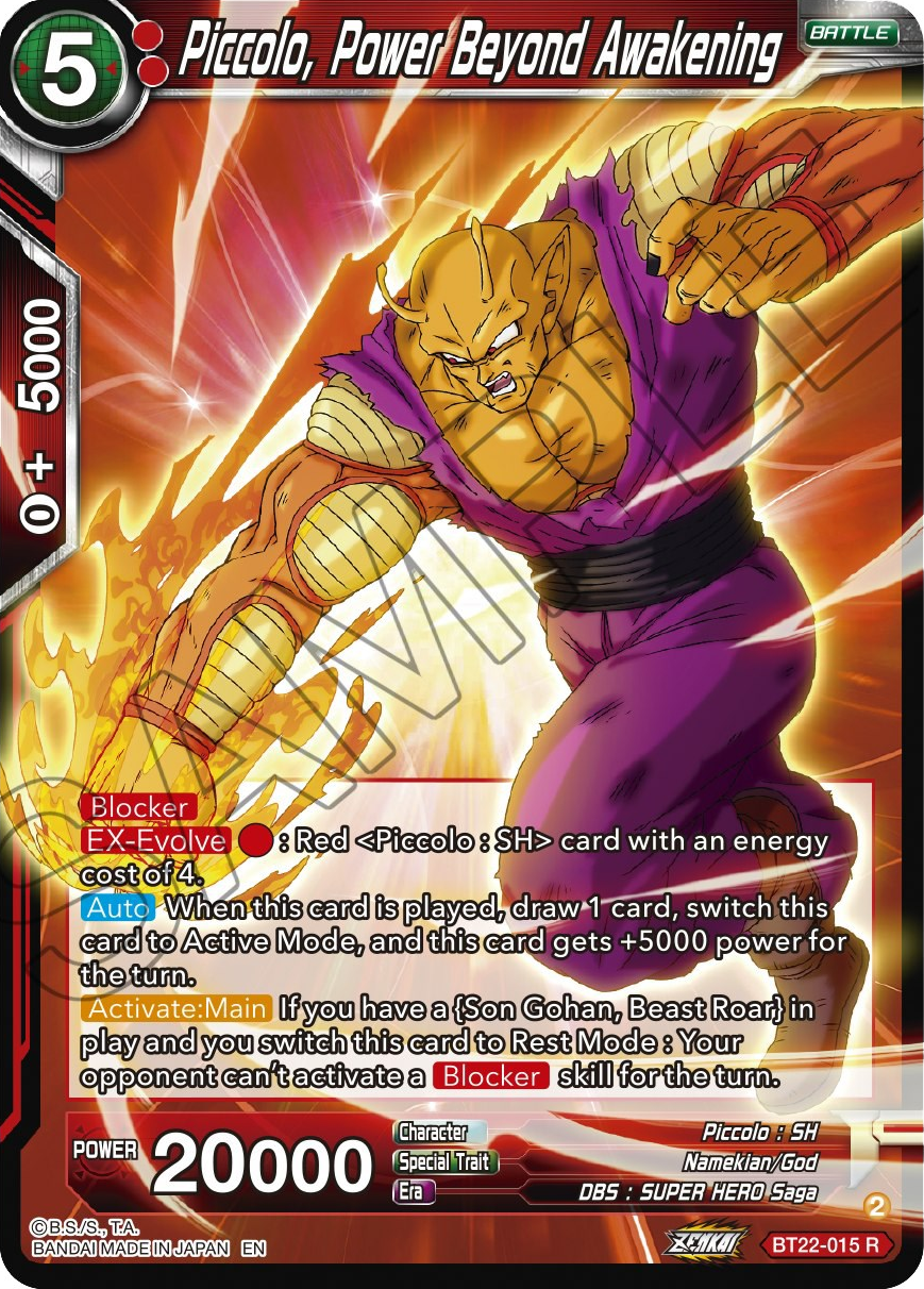 Piccolo, Power Beyond Awakening (BT22-015) [Critical Blow] | Mindsight Gaming