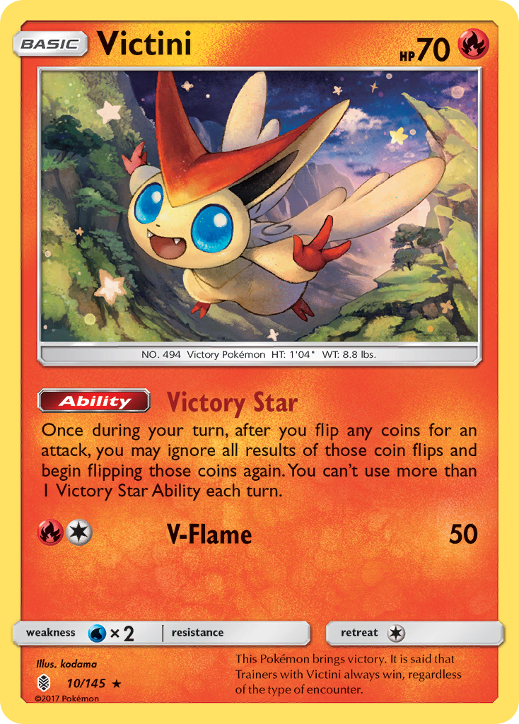 Victini (10/145) [Sun & Moon: Guardians Rising] | Mindsight Gaming