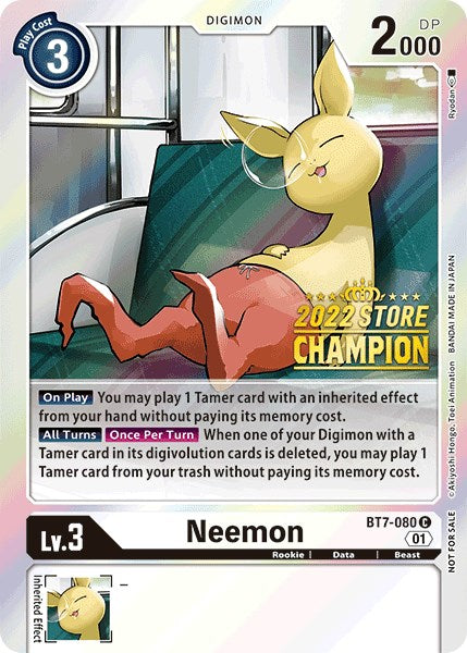 Neemon [BT7-080] (2022 Store Champion) [Next Adventure Promos] | Mindsight Gaming