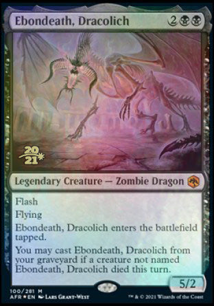 Ebondeath, Dracolich [Dungeons & Dragons: Adventures in the Forgotten Realms Prerelease Promos] | Mindsight Gaming