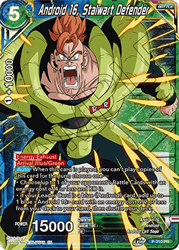 Android 16, Stalwart Defender (Winner Stamped) (P-310_PR) [Tournament Promotion Cards] | Mindsight Gaming