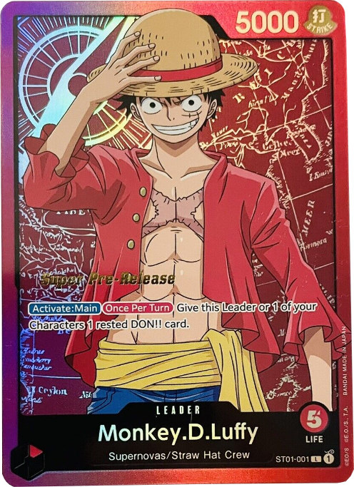 Monkey.D.Luffy (001) [Super Pre-Release Starter Deck: Straw Hat Crew] | Mindsight Gaming