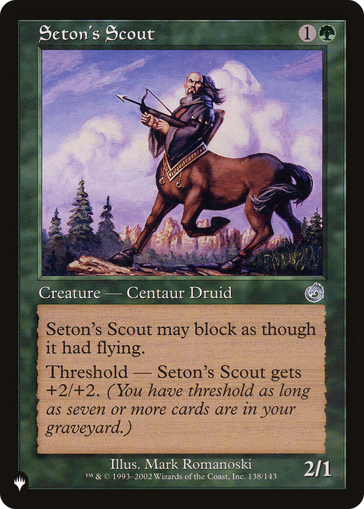 Seton's Scout [The List Reprints] | Mindsight Gaming