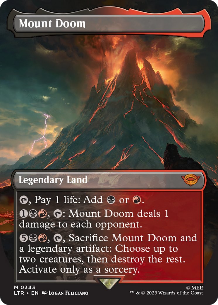 Mount Doom (Borderless Alternate Art) [The Lord of the Rings: Tales of Middle-Earth] | Mindsight Gaming