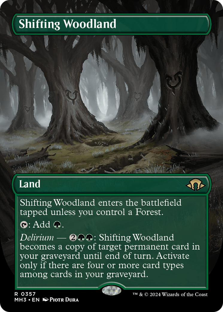 Shifting Woodland (Borderless) [Modern Horizons 3] | Mindsight Gaming