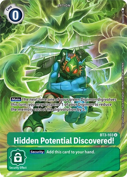 Hidden Potential Discovered! [BT3-103] (Alternate Art) [Dimensional Phase] | Mindsight Gaming