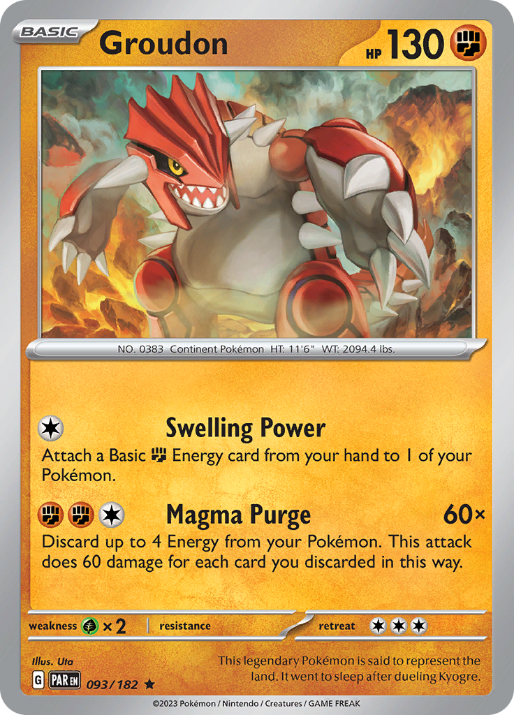 Groudon (093/182) [Scarlet & Violet: Paradox Rift] | Mindsight Gaming