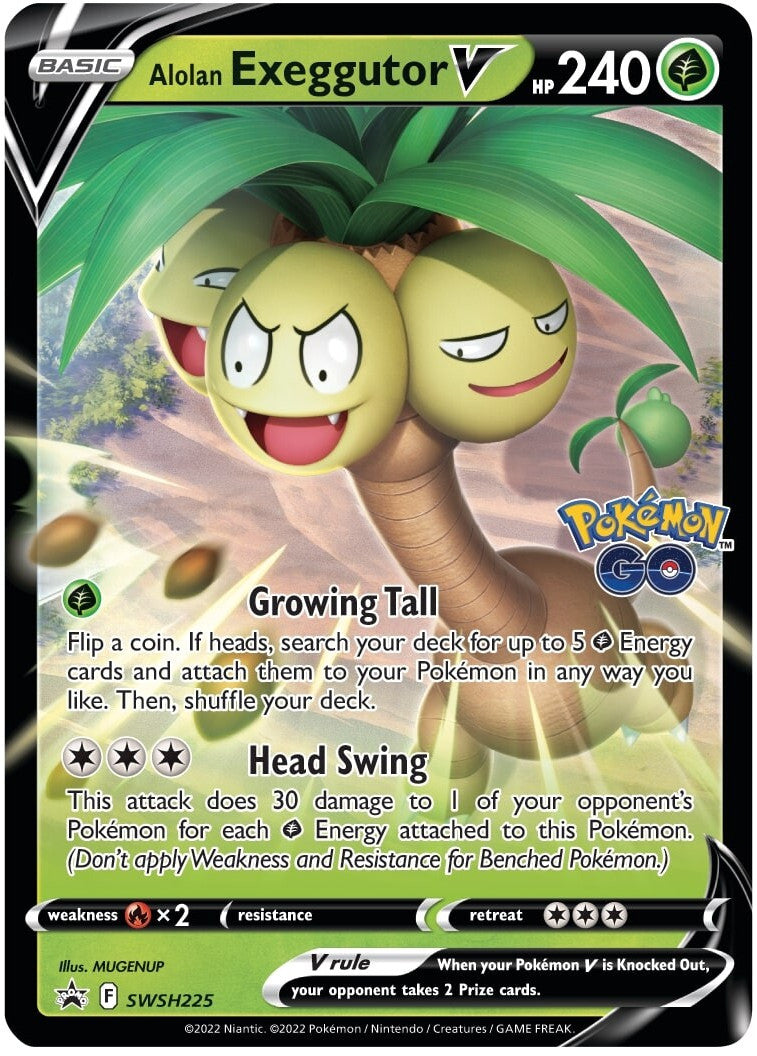 Alolan Exeggutor V (SWSH225) (Jumbo Card) [Sword & Shield: Black Star Promos] | Mindsight Gaming