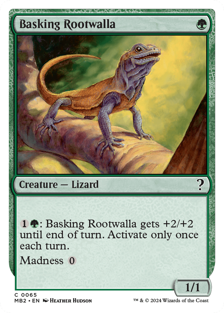 Basking Rootwalla (White Border) [Mystery Booster 2] | Mindsight Gaming