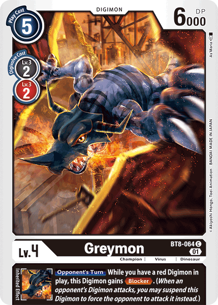 Greymon [BT8-064] [New Awakening] | Mindsight Gaming