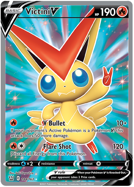 Victini V (144/163) [Sword & Shield: Battle Styles] | Mindsight Gaming