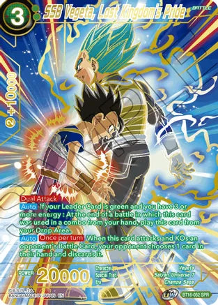 SSB Vegeta, Lost Kingdom's Pride (SPR) (BT16-052) [Realm of the Gods] | Mindsight Gaming