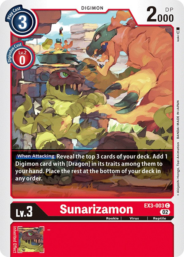 Sunarizamon [EX3-003] [Draconic Roar] | Mindsight Gaming