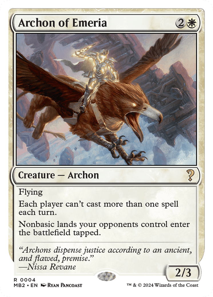 Archon of Emeria (White Border) [Mystery Booster 2] | Mindsight Gaming