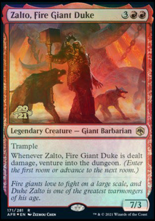 Zalto, Fire Giant Duke [Dungeons & Dragons: Adventures in the Forgotten Realms Prerelease Promos] | Mindsight Gaming