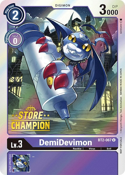 DemiDevimon [BT2-067] (Store Champion) [Release Special Booster Promos] | Mindsight Gaming