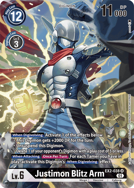 Justimon Blitz Arm [EX2-038] (Alternate Art) [Digital Hazard] | Mindsight Gaming