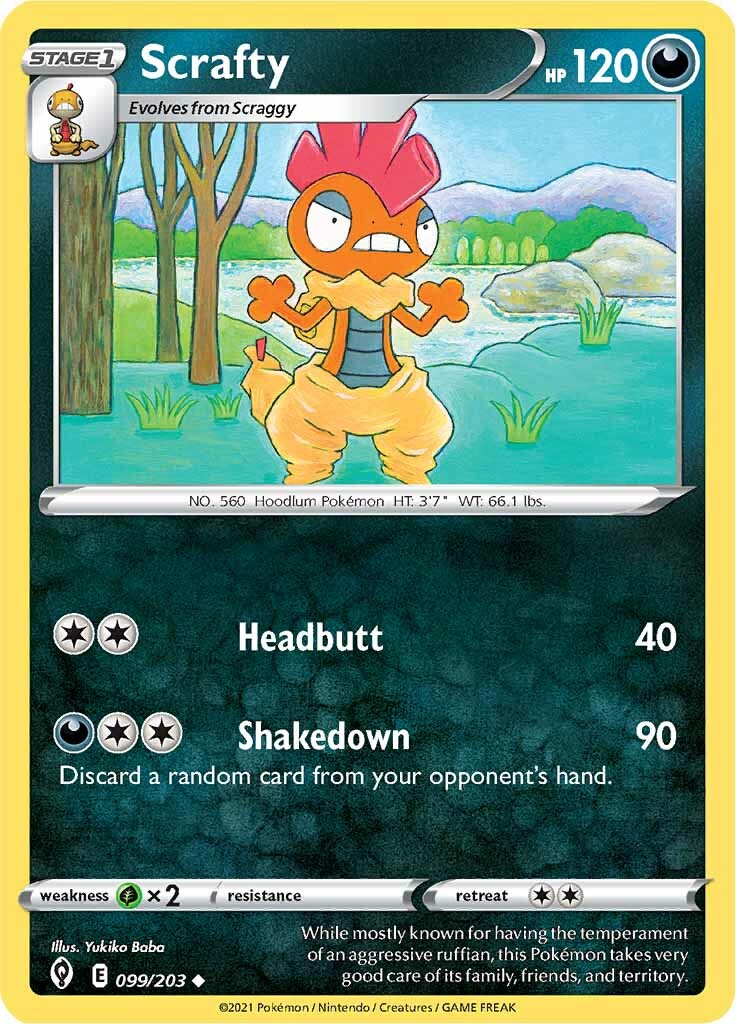 Scrafty (099/203) [Sword & Shield: Evolving Skies] | Mindsight Gaming