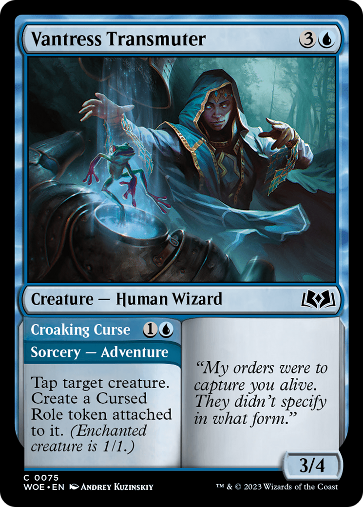 Vantress Transmuter // Croaking Curse [Wilds of Eldraine] | Mindsight Gaming