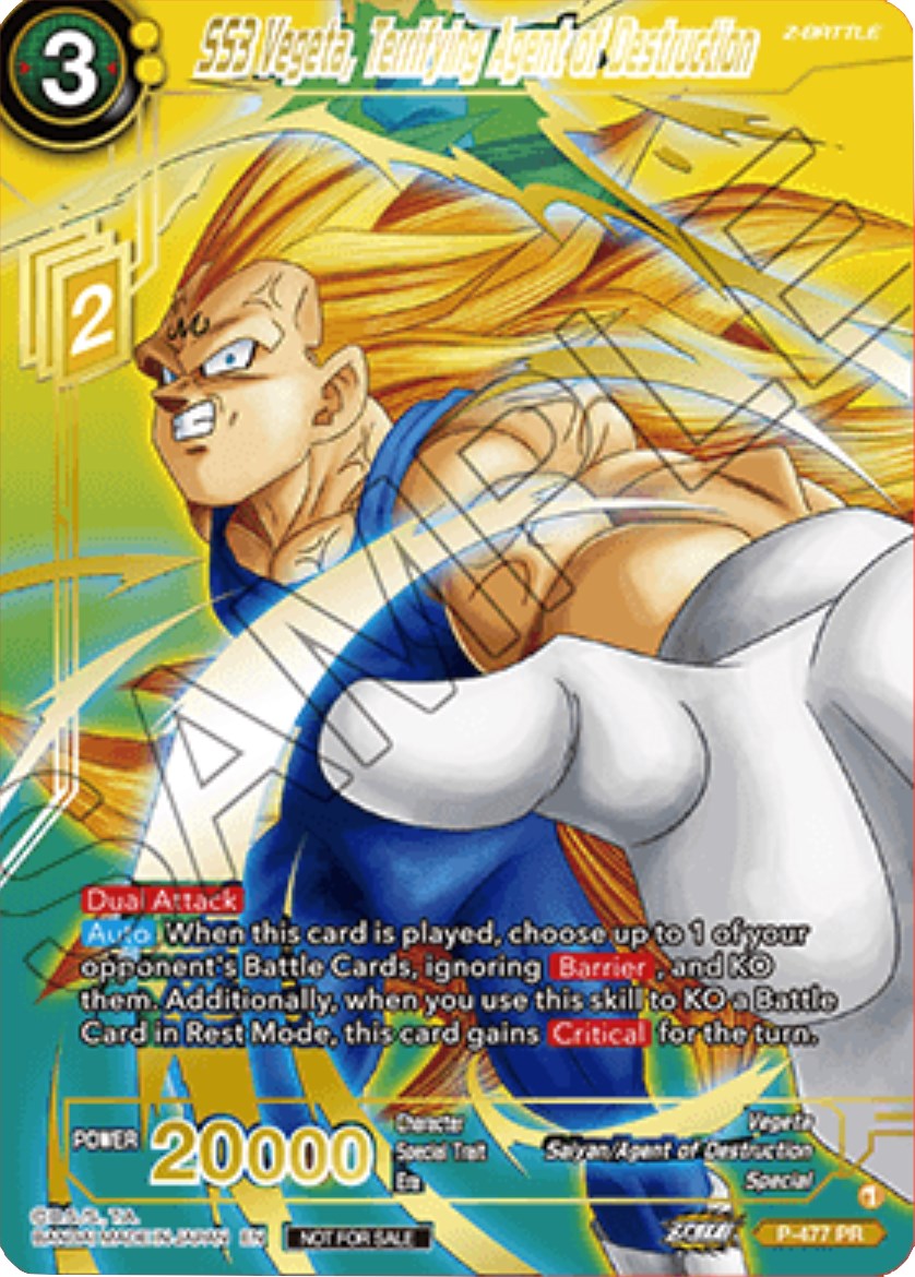 SS3 Vegeta, Terrifying Agent of Destruction (Gold-Stamped) (P-477) [Tournament Promotion Cards] | Mindsight Gaming