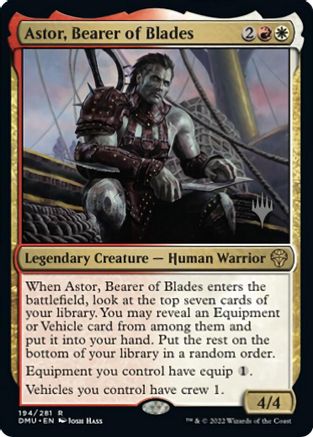 Astor, Bearer of Blades (Promo Pack) [Dominaria United Promos] | Mindsight Gaming