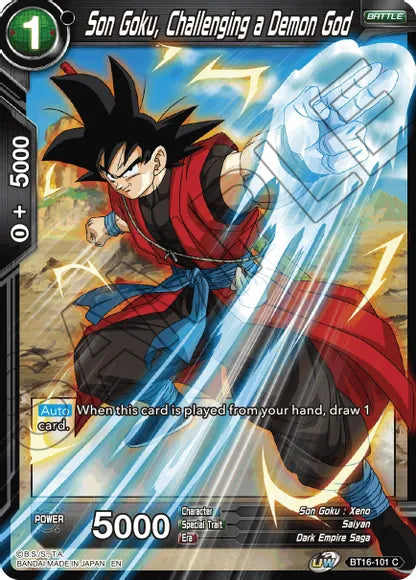 Son Goku, Challenging a Demon God (BT16-101) [Realm of the Gods] | Mindsight Gaming