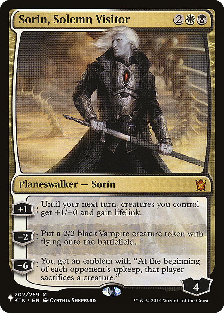 Sorin, Solemn Visitor [The List Reprints] | Mindsight Gaming