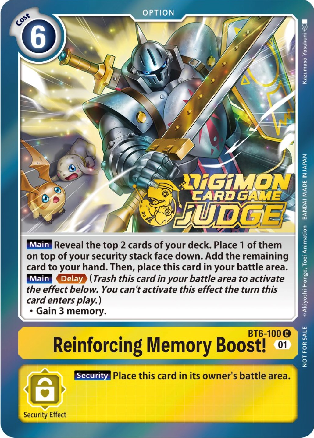 Reinforcing Memory Boost! [BT6-100] (Judge Pack 3) [Double Diamond Promos] | Mindsight Gaming