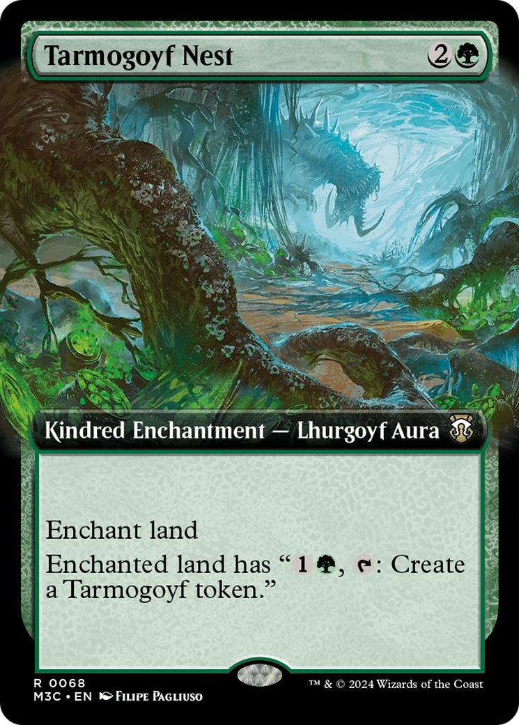 Tarmogoyf Nest (Extended Art) (Ripple Foil) [Modern Horizons 3 Commander] | Mindsight Gaming