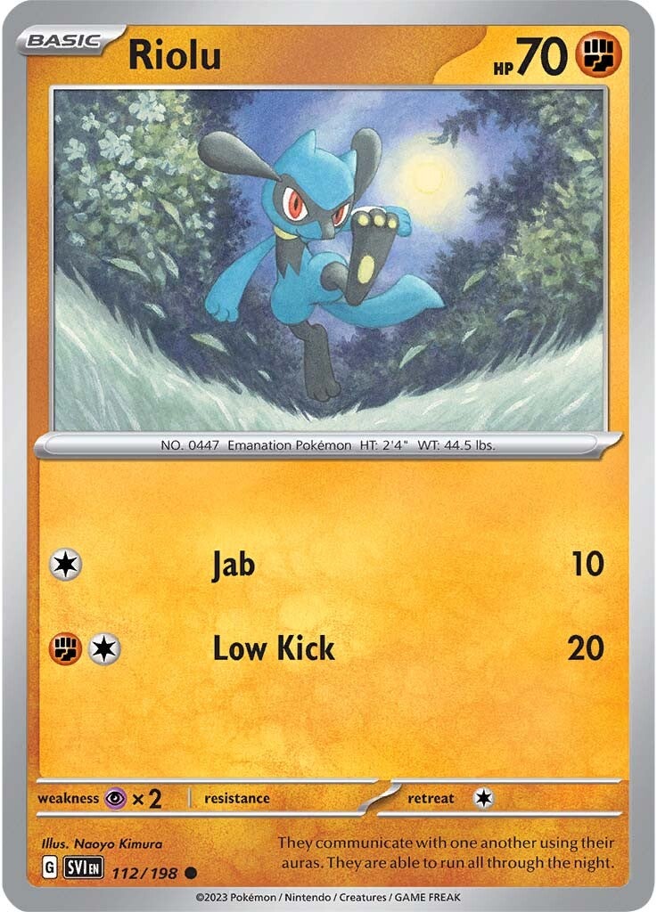 Riolu (112/198) [Scarlet & Violet: Base Set] | Mindsight Gaming