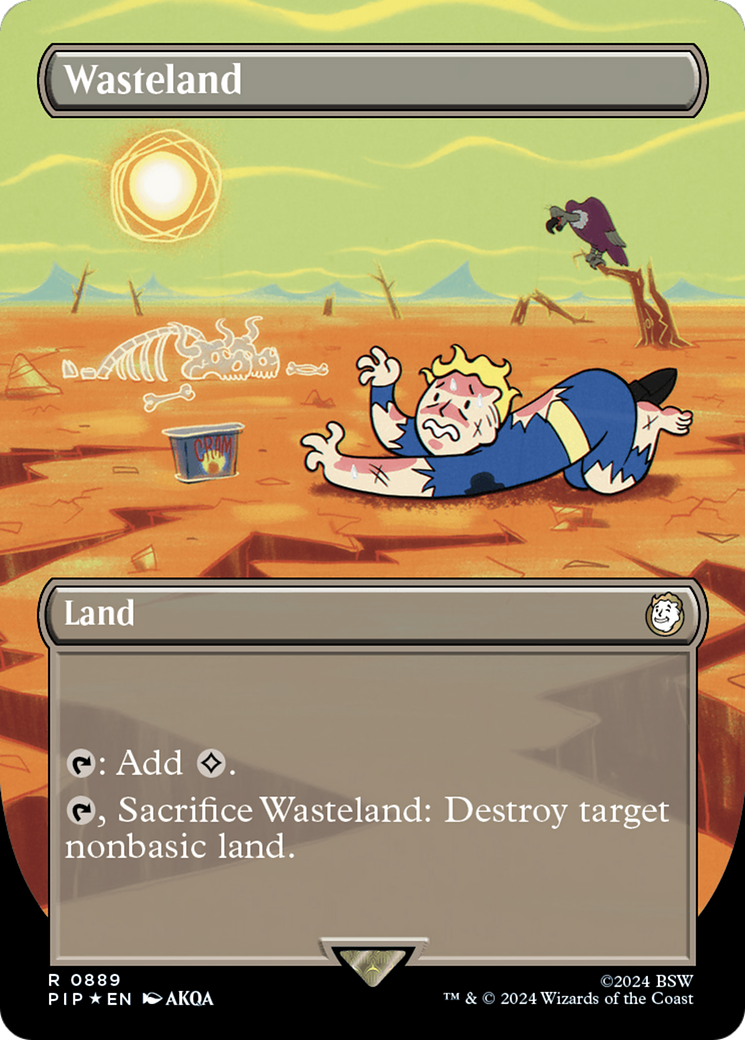 Wasteland (Borderless) (Surge Foil) [Fallout] | Mindsight Gaming