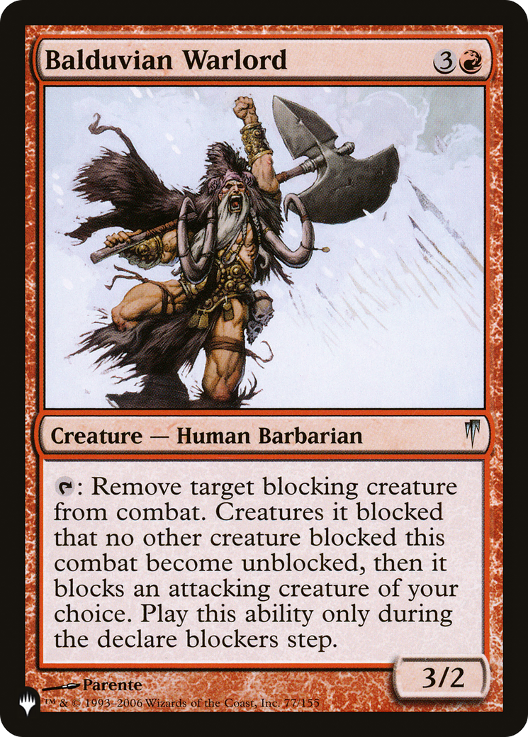 Balduvian Warlord [The List Reprints] | Mindsight Gaming