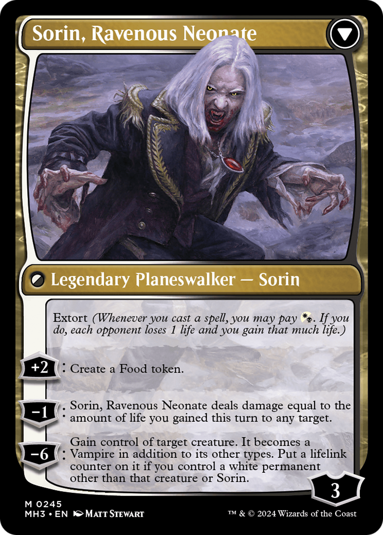 Sorin of House Markov // Sorin, Ravenous Neonate [Modern Horizons 3] | Mindsight Gaming