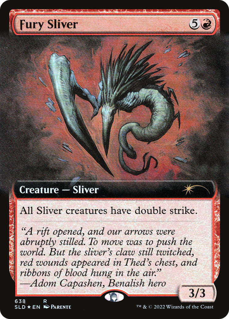 Fury Sliver (Extended Art) [Secret Lair Drop Promos] | Mindsight Gaming