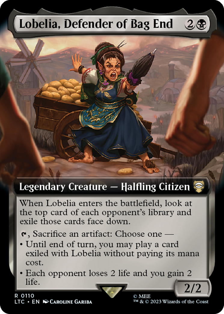 Lobelia, Defender of Bag End (Extended Art) [The Lord of the Rings: Tales of Middle-Earth Commander] | Mindsight Gaming