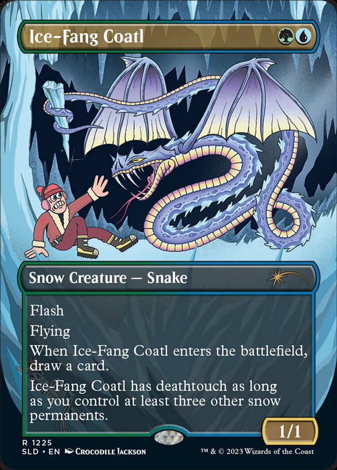 Ice-Fang Coatl (Borderless) [Secret Lair Drop Series] | Mindsight Gaming