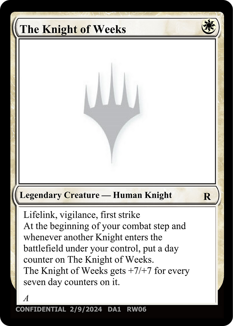 The Knight of Weeks [Unknown Event] | Mindsight Gaming