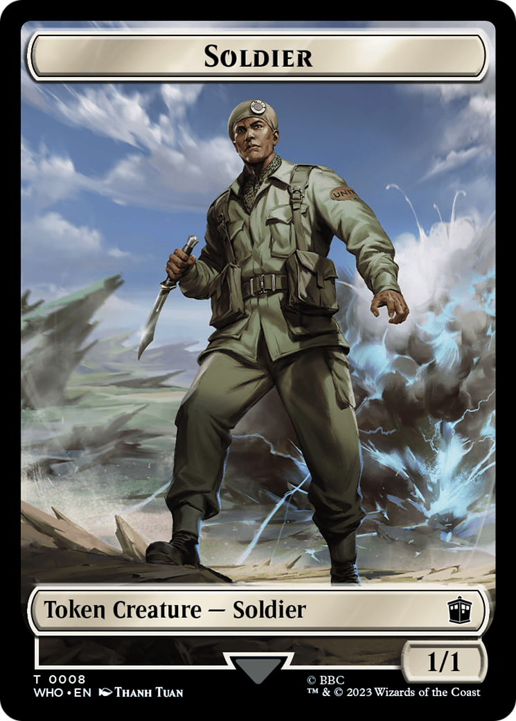 Soldier // Food (0027) Double-Sided Token [Doctor Who Tokens] | Mindsight Gaming