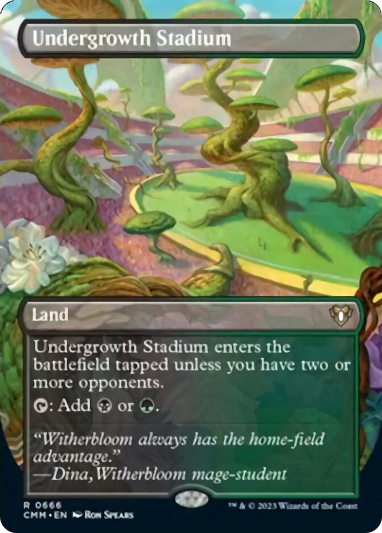 Undergrowth Stadium (Borderless Alternate Art) [Commander Masters] | Mindsight Gaming