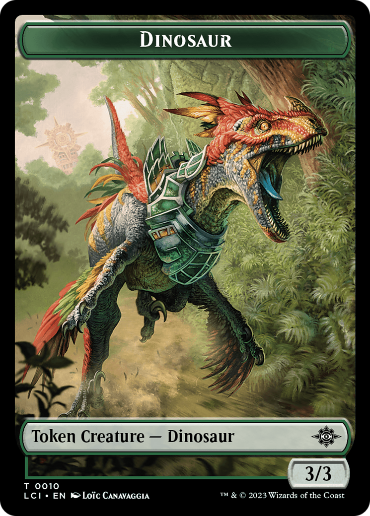 Map // Dinosaur (0010) Double-Sided Token [The Lost Caverns of Ixalan Tokens] | Mindsight Gaming