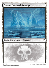 Snow-Covered Swamp (White Border) [Mystery Booster 2] | Mindsight Gaming