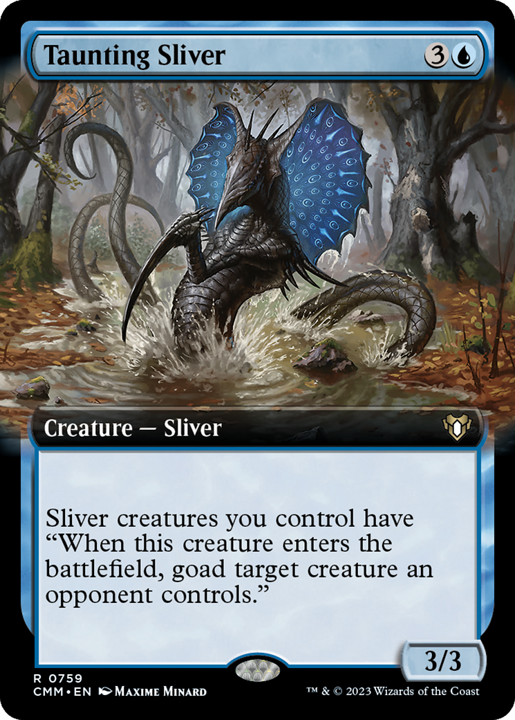 Taunting Sliver (Extended Art) [Commander Masters] | Mindsight Gaming