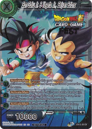 Son Goku Jr. & Vegeta Jr., Saiyan Scions (Card Game Fest 2022) (EX13-30) [Tournament Promotion Cards] | Mindsight Gaming