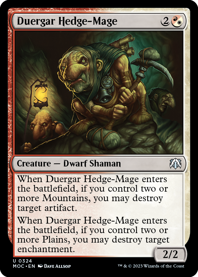 Duergar Hedge-Mage [March of the Machine Commander] | Mindsight Gaming